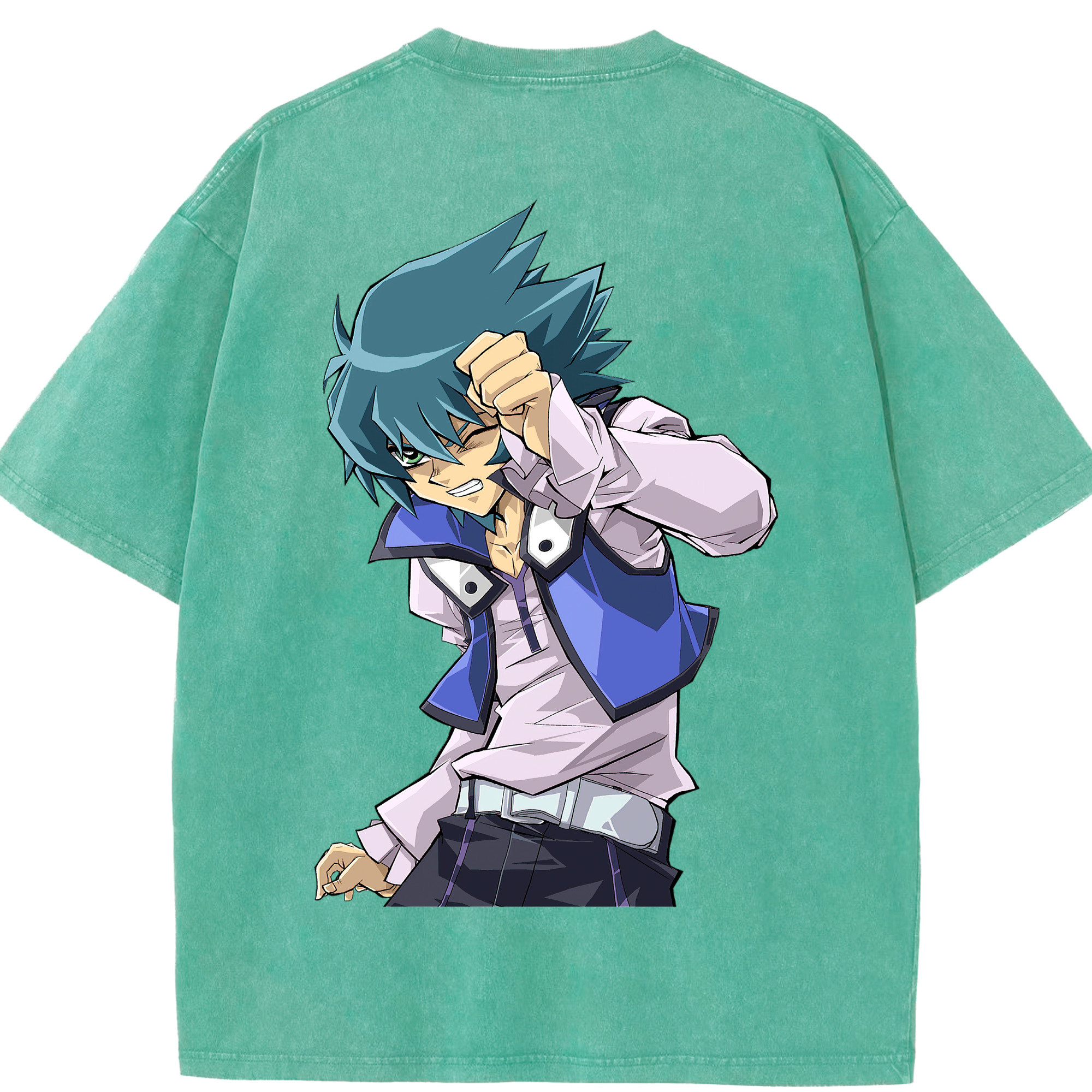 （画像用） 遊☆戯☆王 Yu-Gi-Oh! 綿100% ヴィンテージ風 半袖Tシャツ（背面プリント）